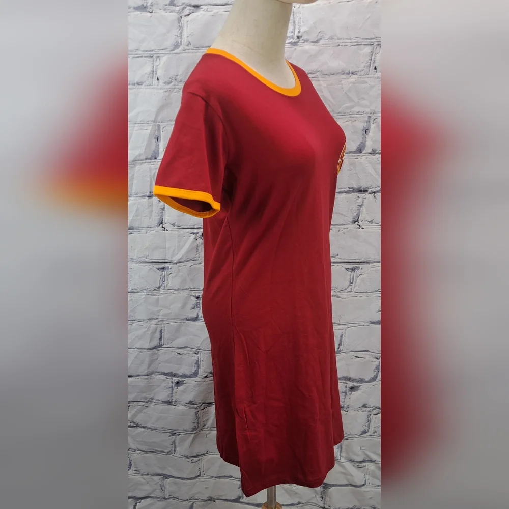 NWT Vintage Tribal Gear Women's T-Shirt Dress Mini Trucker Cranberry Y2K Large - Picture 10 of 15